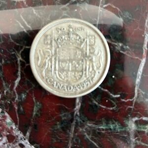 1957 Canadian 50 Cents Coin silver coin